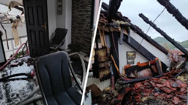 Escena desoladora: Gran incendio devora la casa de un exfutbolista