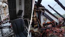 Escena desoladora: Gran incendio devora la casa de un exfutbolista
