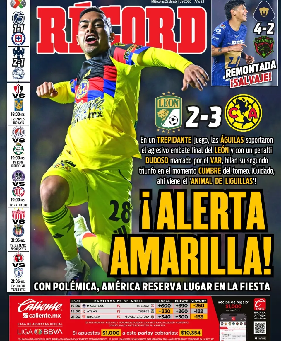 Portada RÉCORD 22 abril 2026