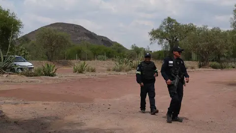 La zona arqueológica ahora es vigilada por elementos de seguridad/AP