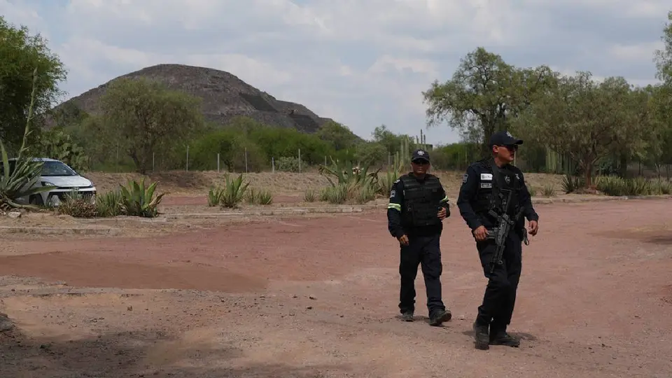 La zona arqueológica ahora es vigilada por elementos de seguridad/AP