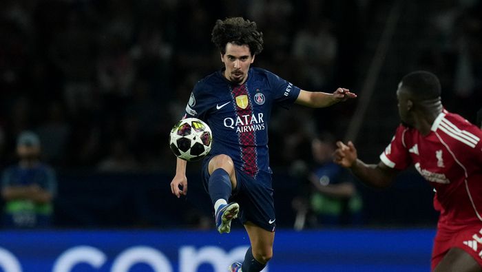 Vitinha en el partido de PSG contra Liverpool en Champions League | AP