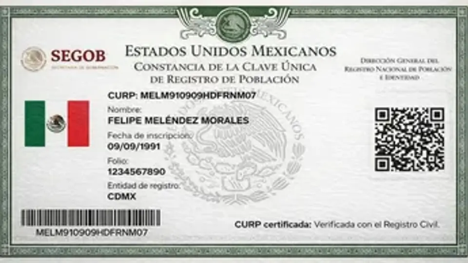 La CURP certificada garantiza que tus datos coinciden con el Registro Civil./ RS