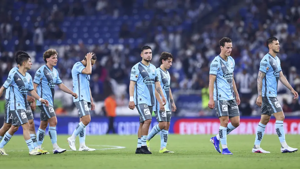 Jugadores de Puebla en el partido contra Monterrey en el Clausura 2026 de la Liga MX | IMAGO 7