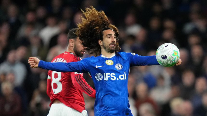 Marc Cucurella en el partido de Chelsea en la Premier League | AP