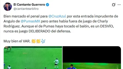 Esto dijo Fernando 'Cantante' Guerrero sobre la polémica entre Cruz Azul y Pumas | CAPTURA DE PANTALLA