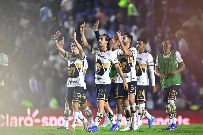 Pumas haciendo el Goya tras el empate sin goles en la Final de Ida | MEXSPORT
