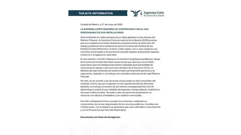 La SCJN abrió una investigación tras la difusión de comerciales grabados dentro de sus oficinas./ SCJN