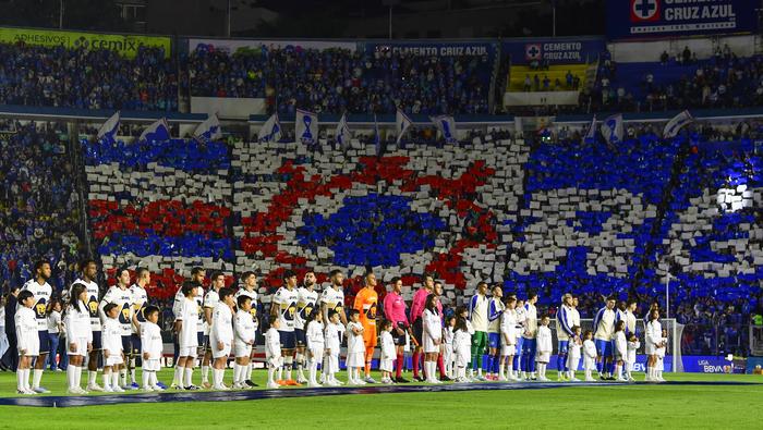 Mosaico de Cruz Azul en el partido de ida de la Final del Clausura 2026 de la Liga MX contra Pumas | MEXSPORT