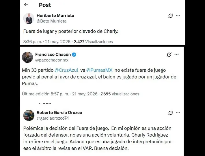 Así fueron los comentarios sobre la jugada polémica en la Final de la Liga MX | CAPTURA DE PANTALLA