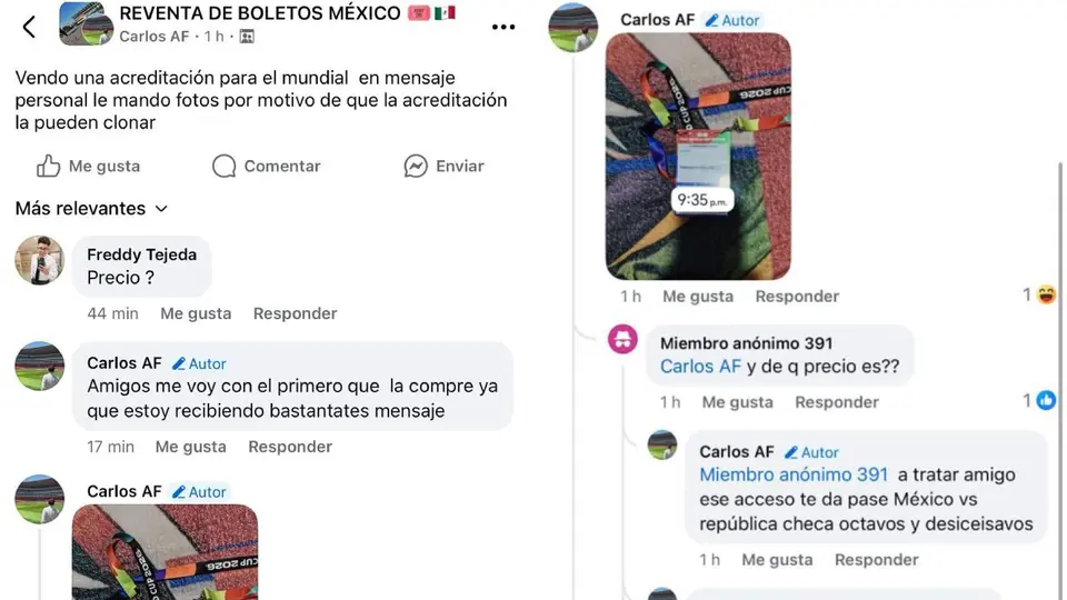 Así ofrecen una acreditación para el Mundial 2026 | CAPTURA DE PANTALLA