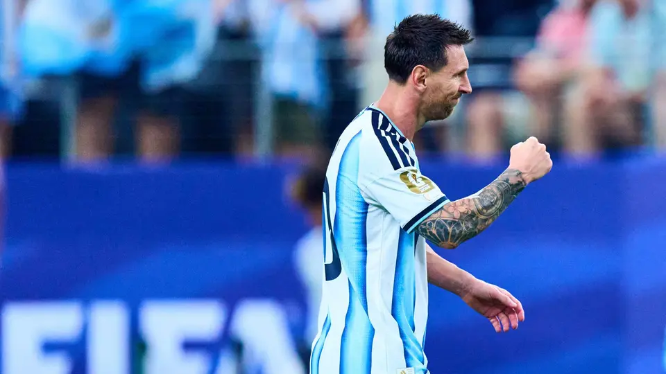 Messi en celebración con la Selección de Argentina en el Mundial 2026 | AP