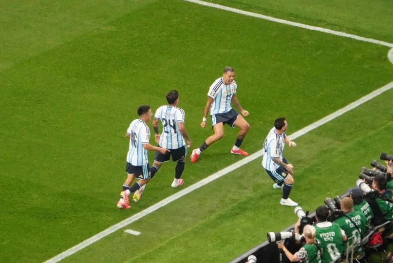 Celebración de Messi tras gol ante Austria l CARLOS PONCE