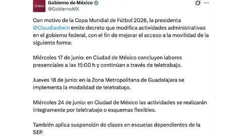 Las escuelas públicas y privadas incorporadas al Sistema Educativo Nacional en la CDMX suspenderán actividades el día del México vs Chequia./ Captura de pantalla