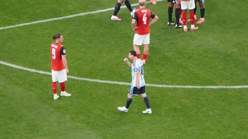 Lionel Messi festejando su histórico gol ante Austria l CARLOS PONCE