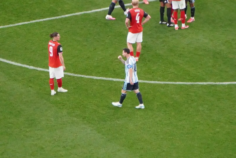 Lionel Messi festejando su histórico gol ante Austria l CARLOS PONCE