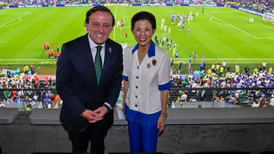 Mikel Arriola presume encuentro con la Princesa Hisako de Takamado en el partido 1,000 del Mundial
