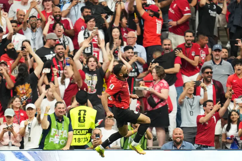 Mohamed Salah celebrando el 2.º gol de Egipto ante Nueva Zelanda | AP