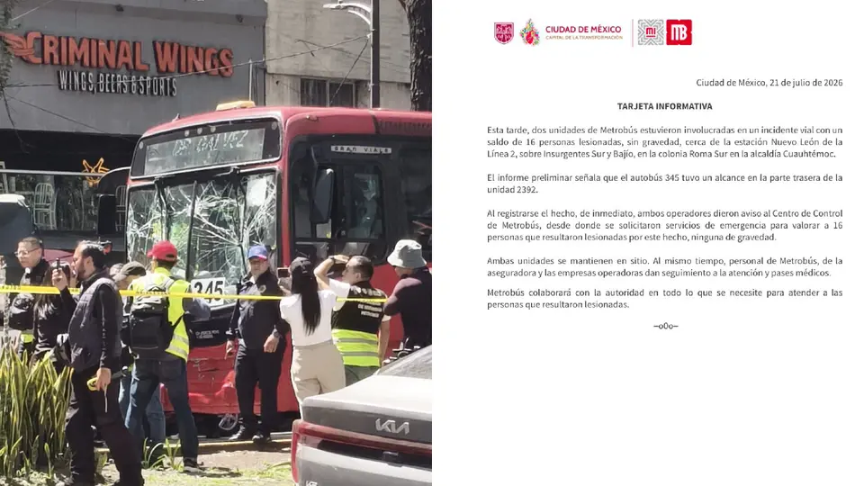 Las autoridades del sistema de transporte dieron detalles del percance / Especial