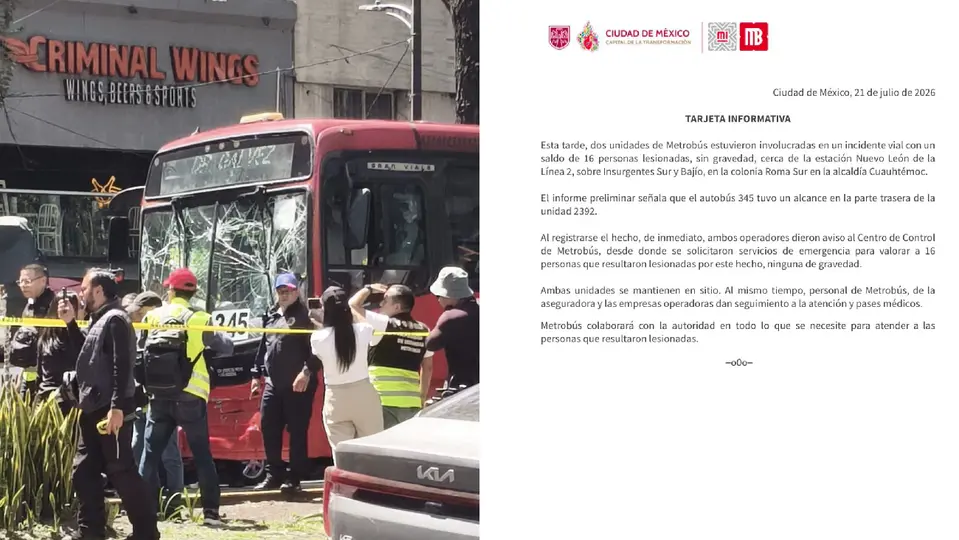 Las autoridades del sistema de transporte dieron detalles del percance / Especial