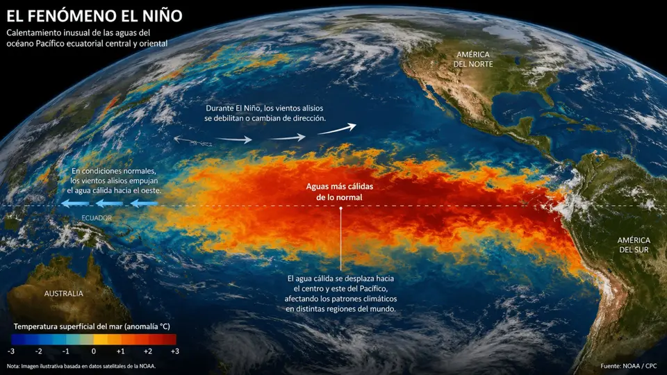 El fenómeno de El Niño podría modificar el clima en distintas regiones de México / Especial