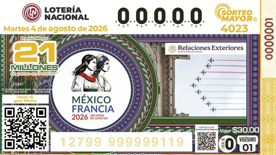 Autoridades de México y Francia encabezaron la presentación del billete conmemorativo del Bicentenario de las Relaciones Diplomáticas entre ambas naciones./ Especial