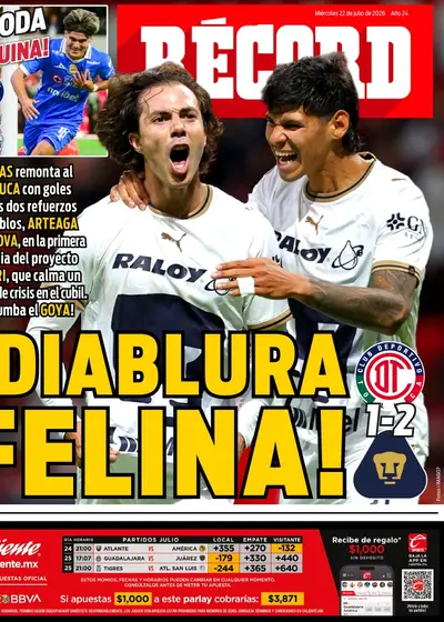 Portada RÉCORD 22 julio 2026
