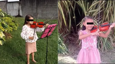 ¿Quién era Romina Rivera? La niña violinista que tocó ante el papa León XIV y murió a los 9 años
