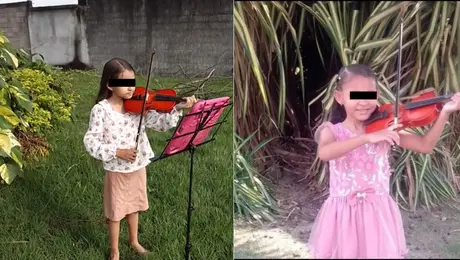 ¿Quién era Romina Rivera? La niña violinista que tocó ante el papa León XIV y murió a los 9 años