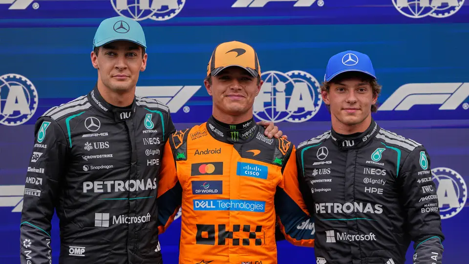 Lando Norris superó a los dos Mercedes | AP