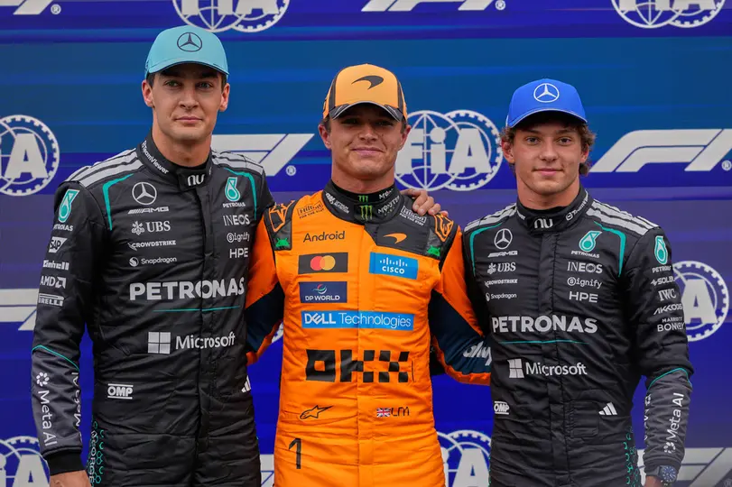 Lando Norris superó a los dos Mercedes | AP