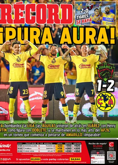 Portada RÉCORD 22 de Agosto de 2026