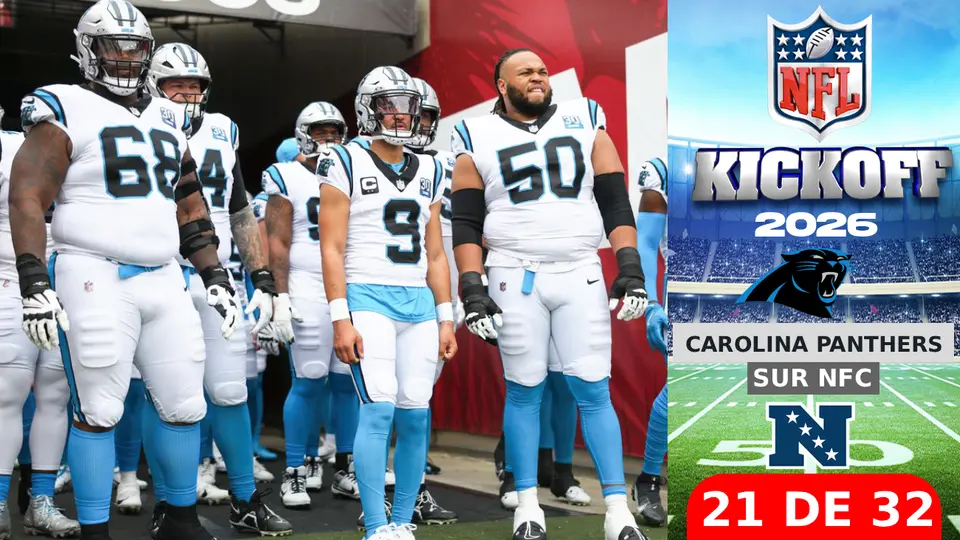 Todo lo que debes saber sobre los Carolina Panthers rumbo al Kickoff 2026 de la NFL