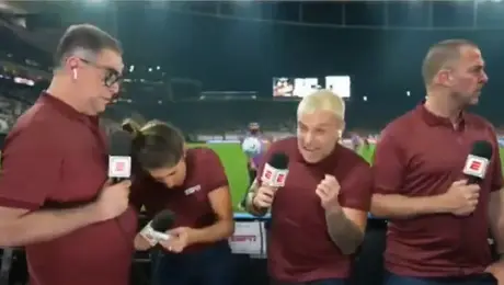Reportera de Brasil sufre duro impacto en plena transmisión