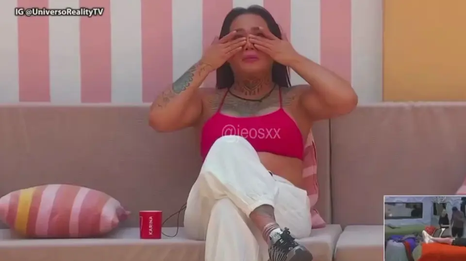 Karina expresó su preocupación por su sobrino dentro del reality. / Captura