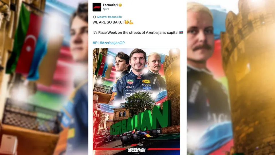Así fue la publicación de la F1 de cara al Gran Premio de Azerbaiyán | CAPTURA DE PANTALLA