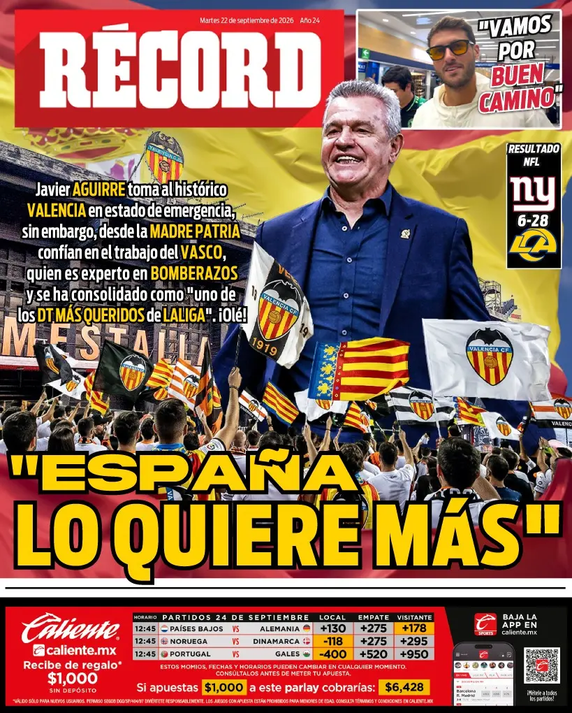Portada RÉCORD 22 de septiembre de 2026