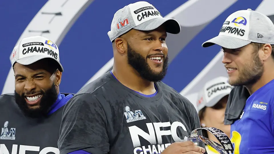 Odell Beckham y Aaron Donald como parte de los campeones del Super Bowl LVI | Especial