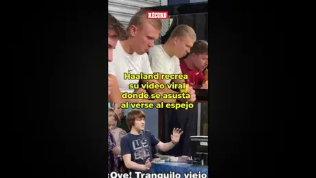 ¡Erling Haaland recreó su meme viral con Mr. Beast!