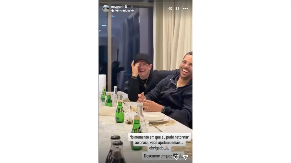 Neymar dedicó un mensaje de despedida a Bruno Avelar tras conocer su muerte / Especial