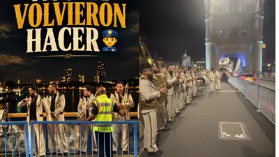Banda El Recodo arma la fiesta en Londres y la policía llega para correrlos / VIDEO