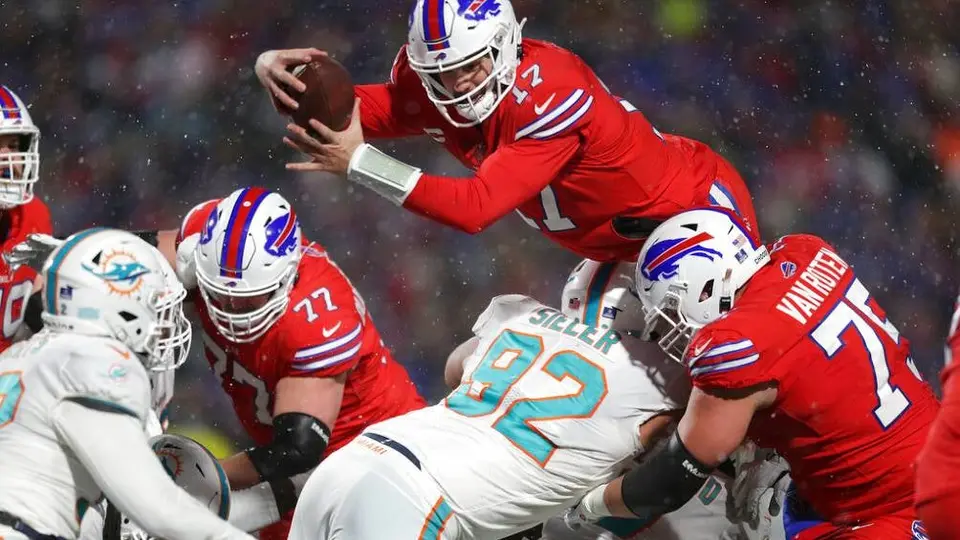 NFL: Bills se imponen a Dolphins con juegazo de Josh Allen bajo la nieve