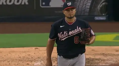 Víctor Arano apretó el brazo para colaborar en la victoria de Nationals ante Padres