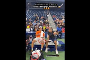 US Open: Ben Stiller sorprendió a Schwartzman en su entrenamiento