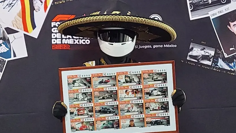 Checo Pérez: Lotería Nacional y F1 presentaron boleto conmemorativo