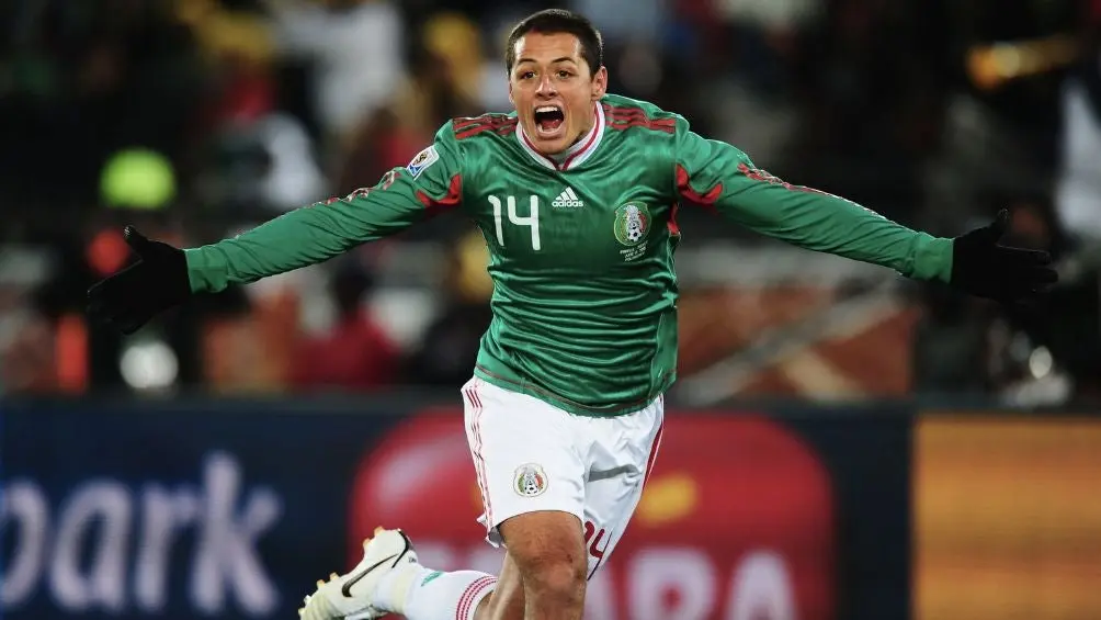 Javier Hernández en Sudáfrica 2010