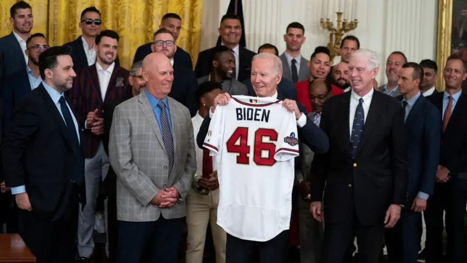 Braves: Joe Biden recibió en la Casa Blanca y elogió a Atlanta por su improbable campeonato