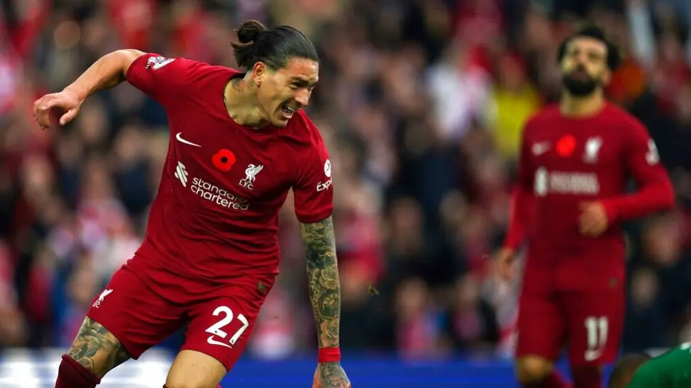 Darwin Núñez anotó doblete con el Liverpool | AP