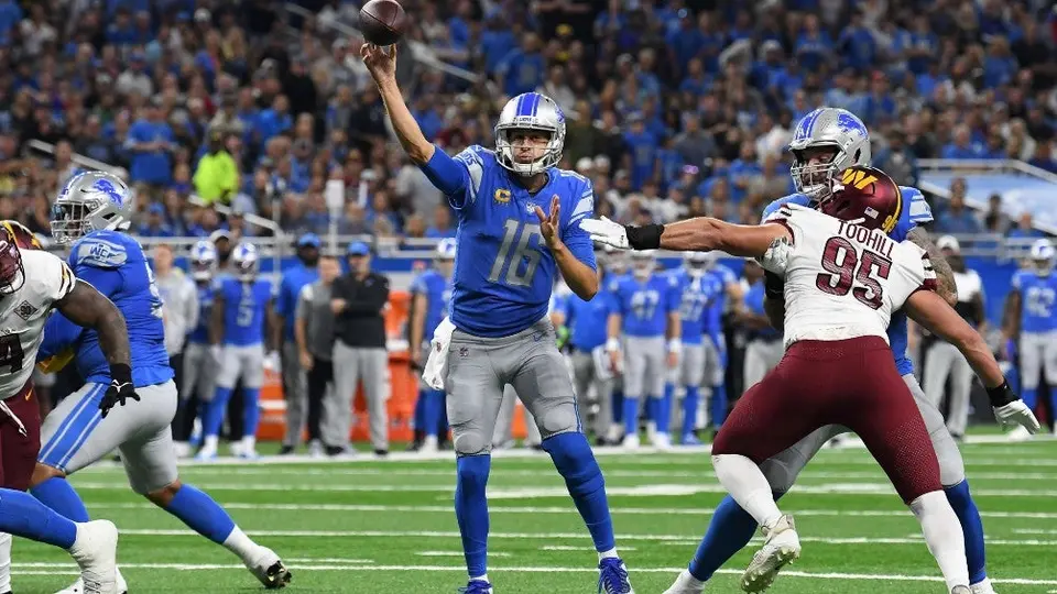 NFL: Goff lanza cuatro pases de anotación, Lions vencen a Commanders