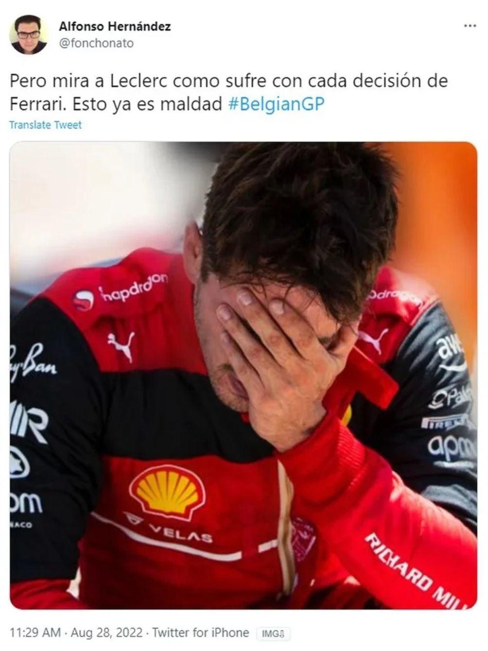 F1: Los memes del Gran Premio de Bélgica
